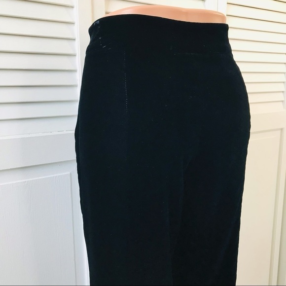 GIORGIO ARMANI Blue Velvet Viscose Blend Trousers Size Large - Picture 7 of 13